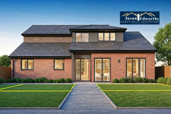 Home extension focusing on boundary line Brighton and Hove